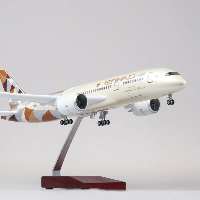 Этихад авиалинии Боинг 787 Passange самолет с светодиодный свет аль-Иттихад самолет светодиодный световой самолет B787 ВВС модель