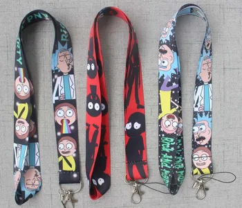 

New Cartoon Rick and Morty cellPhone Lanyard key chain Neck Strap Keys Iphone ID Card Straps