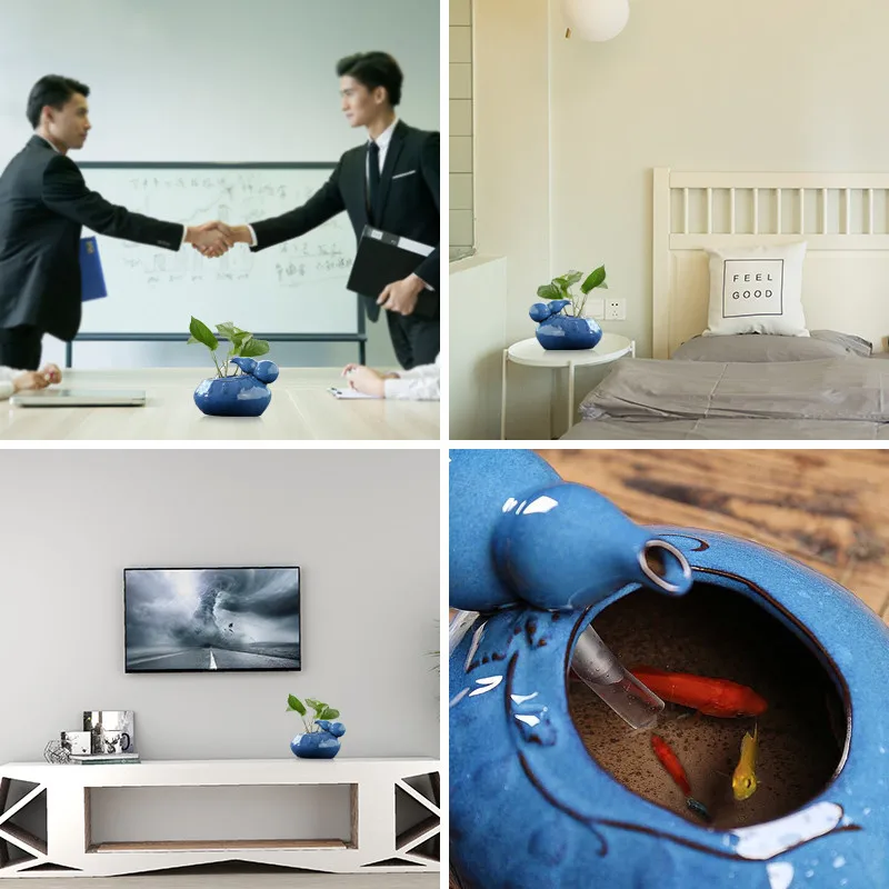 Керамические настольные домашние тыквы водные украшения для фонтана гостиной офиса водного пейзажа украшения стола фэн шуй статуэтки