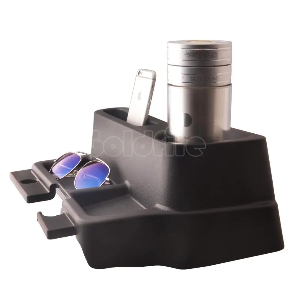 

Black ABS Armrest Storage Box Floor Center Console Tray Cup Holder Fit for Toyota Land Cruiser LC70 LC71 LC76 LC77 LC79