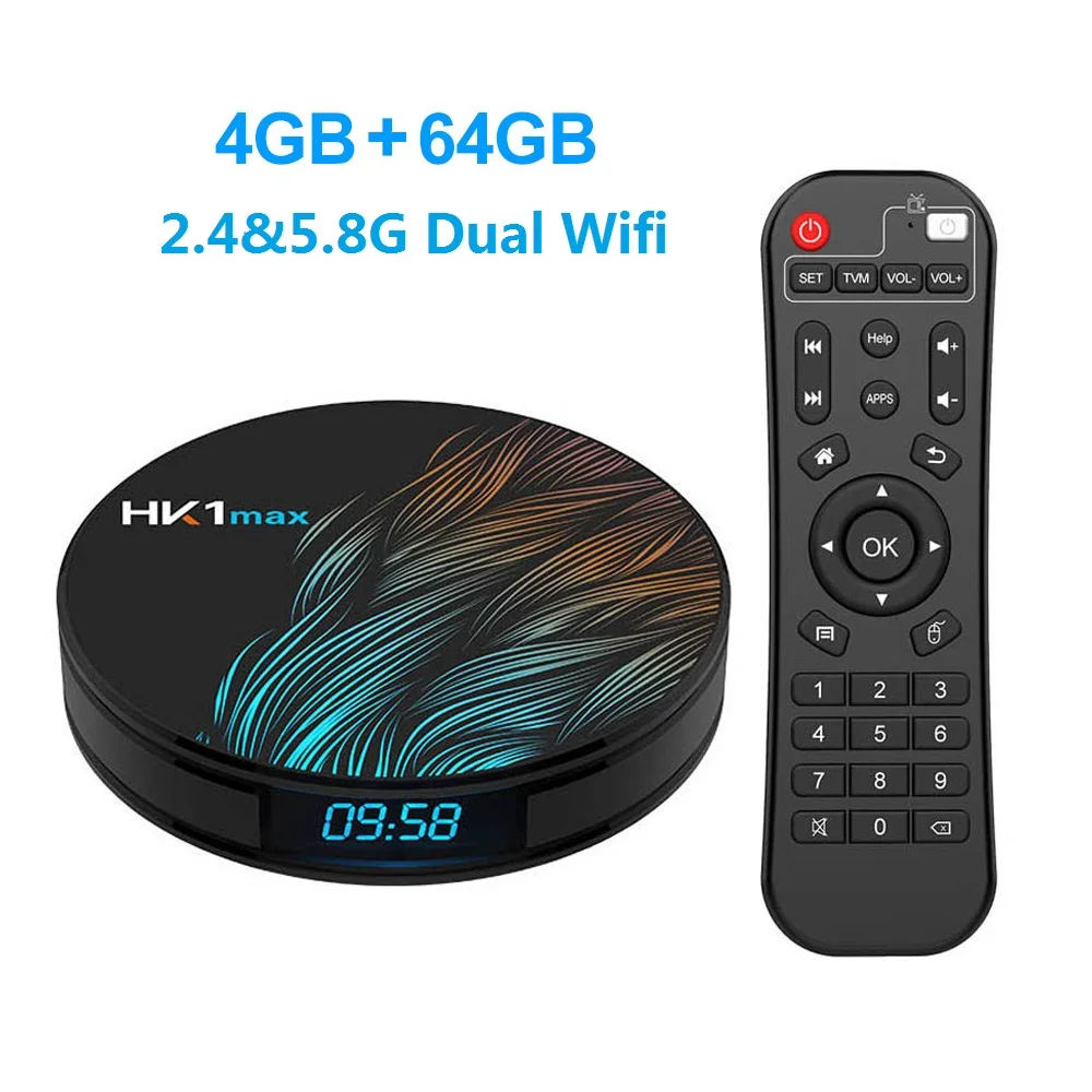4G64G Смарт ТВ приставка Android 9,0 HK1 MAX ТВ приставка RK3318 4 Гб ОЗУ 128 Гб ПЗУ 64 Гб Wifi 4K медиаплеер HK1MAX телеприставка 2G/16G youtube - Цвет: 4G64G