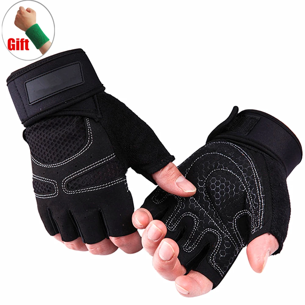 Бодибилдинг Тяжелая атлетика тренажерный зал перчатки с защитой запястья Crossfit