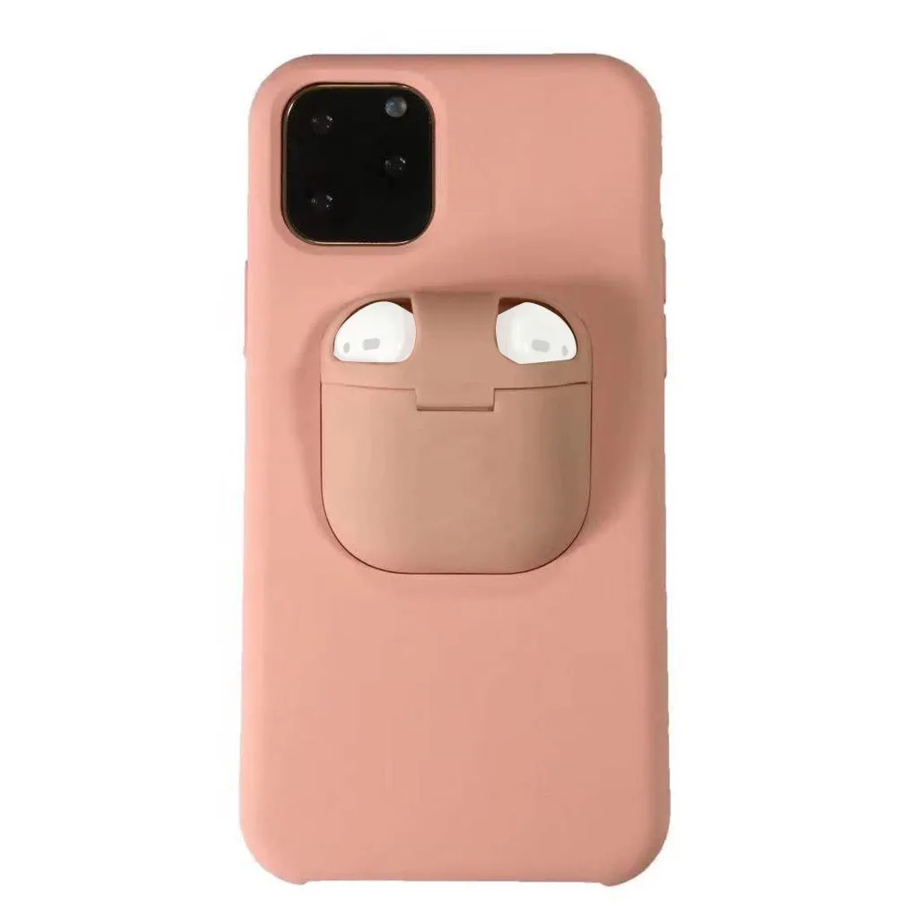 Mosunx 2 в 1 Набор беспроводной гарнитуры защита для IPhone 11All серии и для AirPods мобильного телефона оболочка силиконовый чехол для наушников