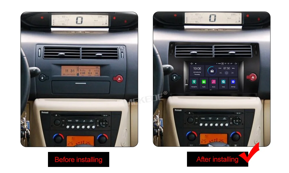 1 Din 7 дюймов Android 9,0 4+ 64G Восьмиядерный автомобильный dvd-плеер для Citroen C4 Quatre Triumph wifi gps навигация Радио стерео wifi BT