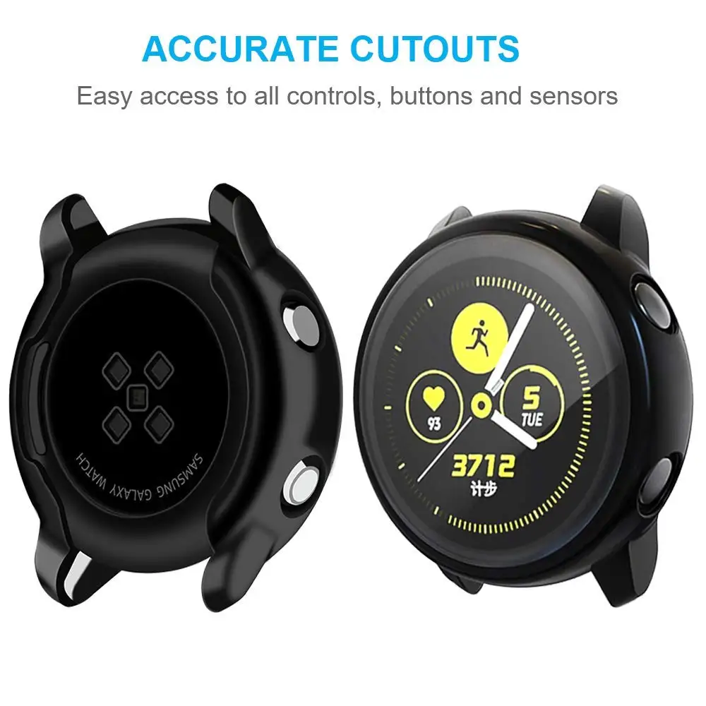 Защитный чехол для экрана для samsung Galaxy watch active 2 44 мм 40 мм мягкий Универсальный чехол из ТПУ бампер для часов Active2 аксессуары 44
