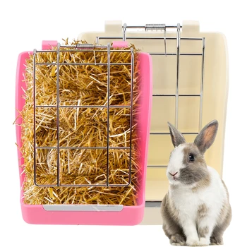 Cestino per alimenti per conigli Alimentatore per erba Contenitore per alimenti per animali domestici Alimentatore per fieno Scaffale per erba per coniglio Cornice per erba per coniglio