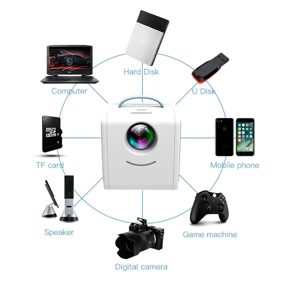 Lejiada q2 lcd mini projetor portátil suporte 1080p completo hd hdmi usb vga para crianças estudo presente de natal-1