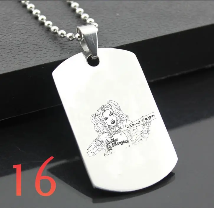 HARLEY Quin HLKY01 классический брелок из нержавеющей стали с гравировкой метки стальная подвеска-открытка для ожерелья