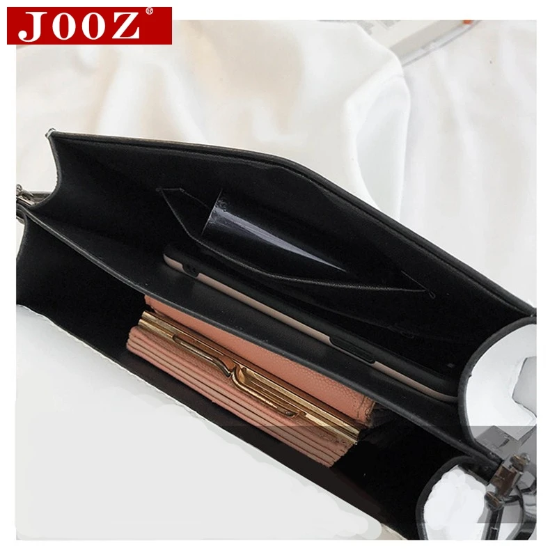 JOOZ Новая женская сумочка, роскошная, Змеиный узор, элегантная женская сумка на плечо с шарфом из искусственной кожи, сумка через плечо с квадратной цепочкой