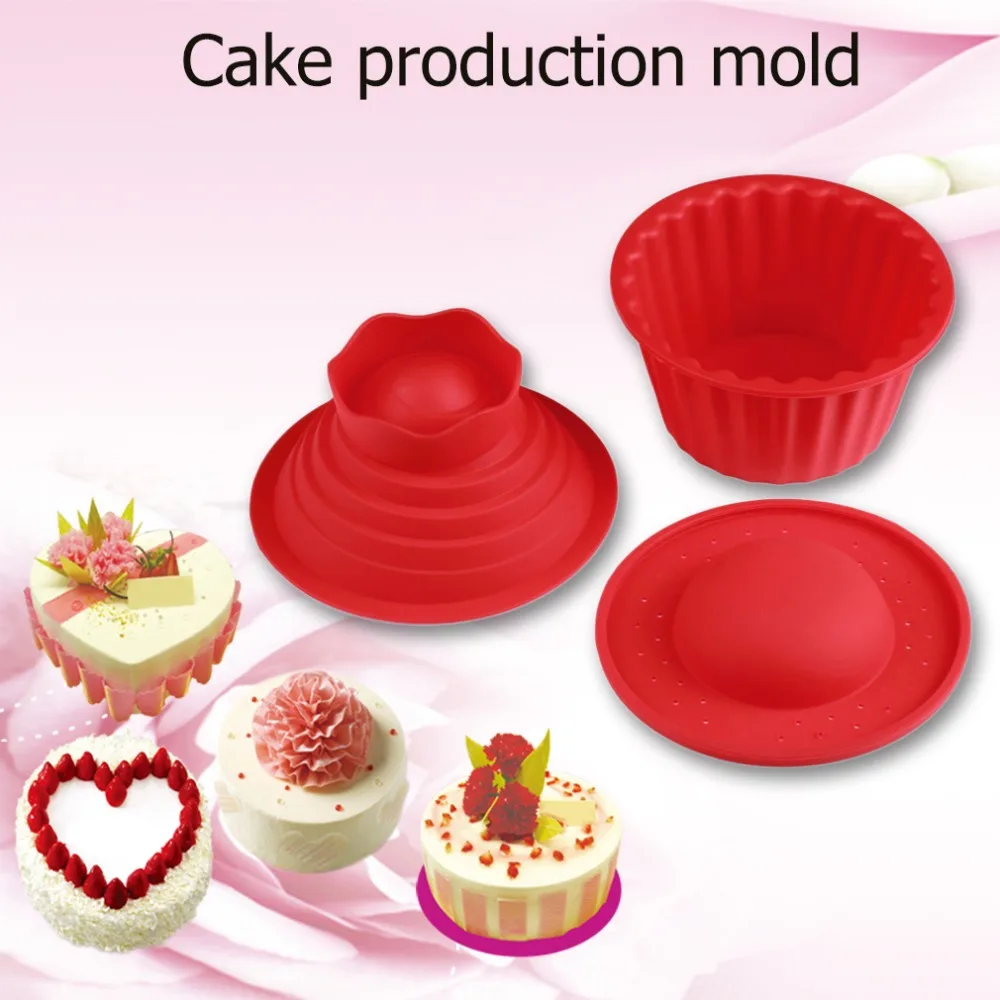 3pcs Big Top Cupcake Silicone Mould Heat Resistant Bake tool Baking Maker High Quality Silicone Giant Cupcake Mold AS seen on TV