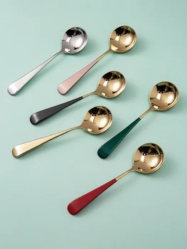 

Mili Stainless Steel Scoop Long Handle Lovely Girl Heart Small Soup Spoon Spoon Originality Household Coffee Stir Spoon