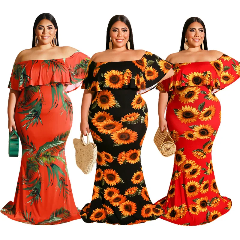 sunflower maxi dress plus size