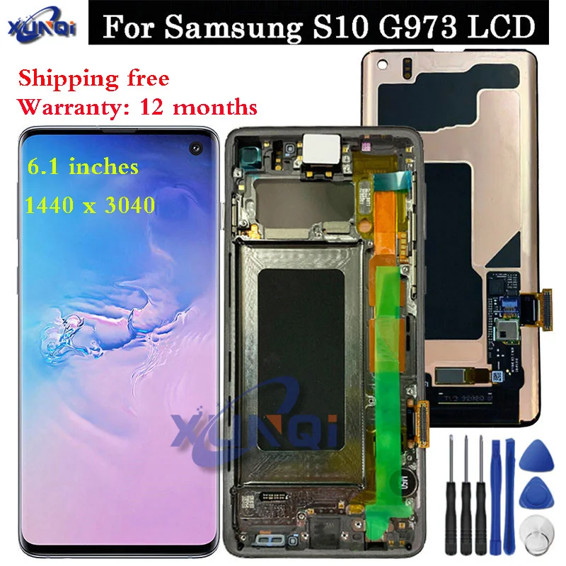AMOLED S10 lcd для SAMSUNG Galaxy S10 G973F/DS G973F G973 S10 Plus G975 G975F G975F/DS сенсорный экран дигитайзер