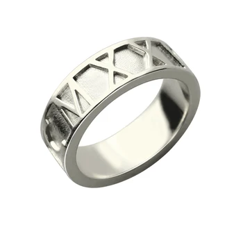 

AILIN Engraved Roman Numerals Ring Personalized Date Ring Silver Wedding Ring I Still Remember The Day Anniversary Gift