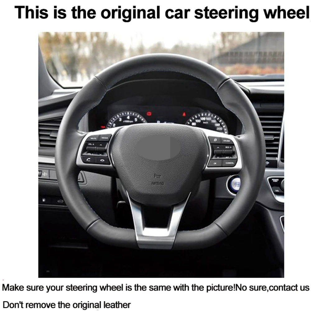 Черный чехол рулевого колеса автомобиля Volant оплетка из искусственной кожи для