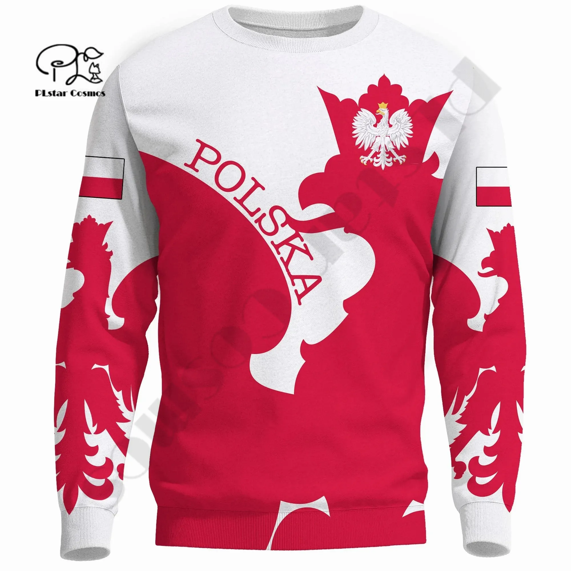 PLstarCosmos 3DPrint Newest Polish Poland Country Eagle Art Premium Uniuqe Harajuku Streetwear Unisex Hoodie/Sweatshirt/Zip C-3