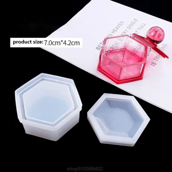 

3Pcs Crystal Epoxy Resin Mold Storage Box Casting Silicone Mould Handmade DIY Crafts Jewelry Making Tool O20 20 Dropshipping