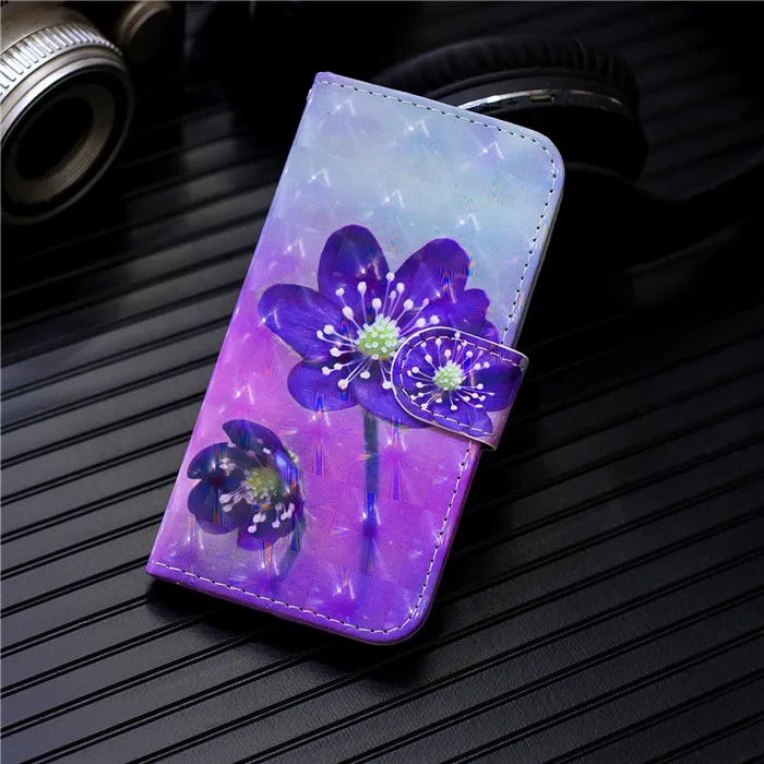 3D Flip Leather Cases For Huawei Y6 Pro Case For Huawei P9 Lite Mini Cover For Huawei Enjoy 7 Wallet Stand Phone Cases - Цвет: 3