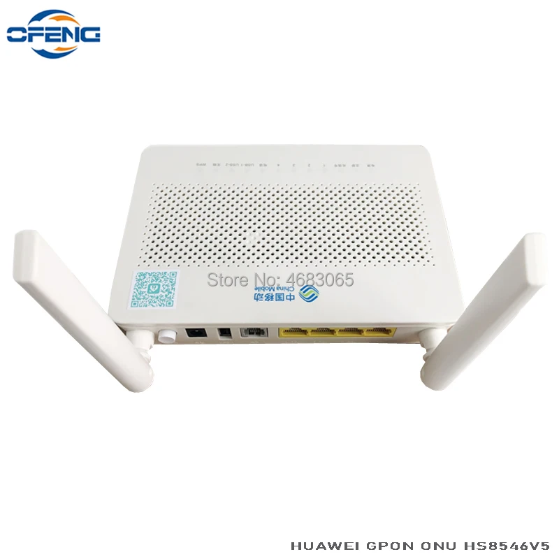 4 шт. HUAWEI GPON ONT ONU HS8546V5 4GE+ 1TEL+ 2USB+ wifi английская прошивка оптический сетевой терминал 2,4G& 5G wifi