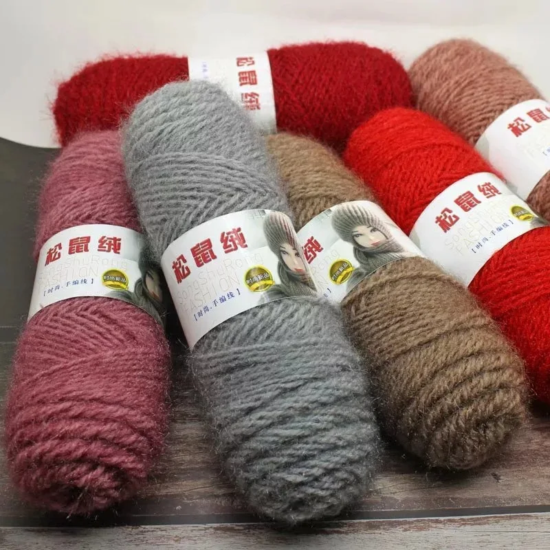 100 г/шарик белка пушистая Золотая проволока бархат ручная вязка Толстая шляпа