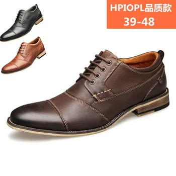 

New Men Formal Shoes Leather Oxford Shoes For Men Dress Shoes Pointed Toe Business Wedding Shoes Velvet Men Zapatos De Hombre