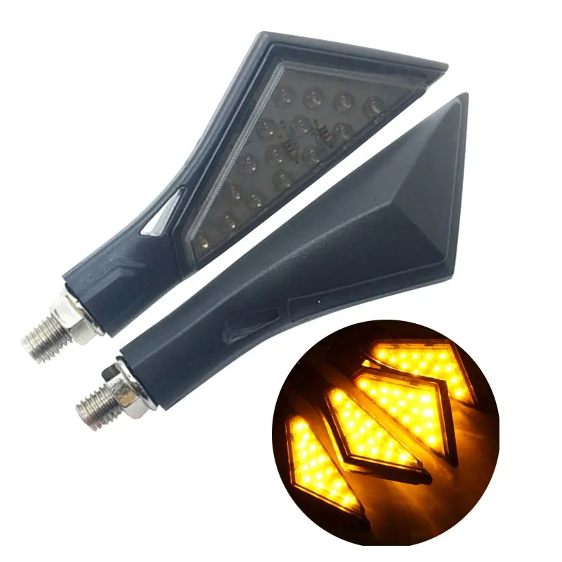 15LED поворотники мотоцикл 10 мм ATV сигнальный мигалка Индикатор мотоцикл поворотный мигающий светильник Янтарный 12 в задний сигнальный светильник