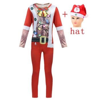 

Family Jumpsuit Set Xmas Party Clothes Girl Boy Kids Pajamas set hat Romper Sleepwear Christmas Family Matching Clothes dress up