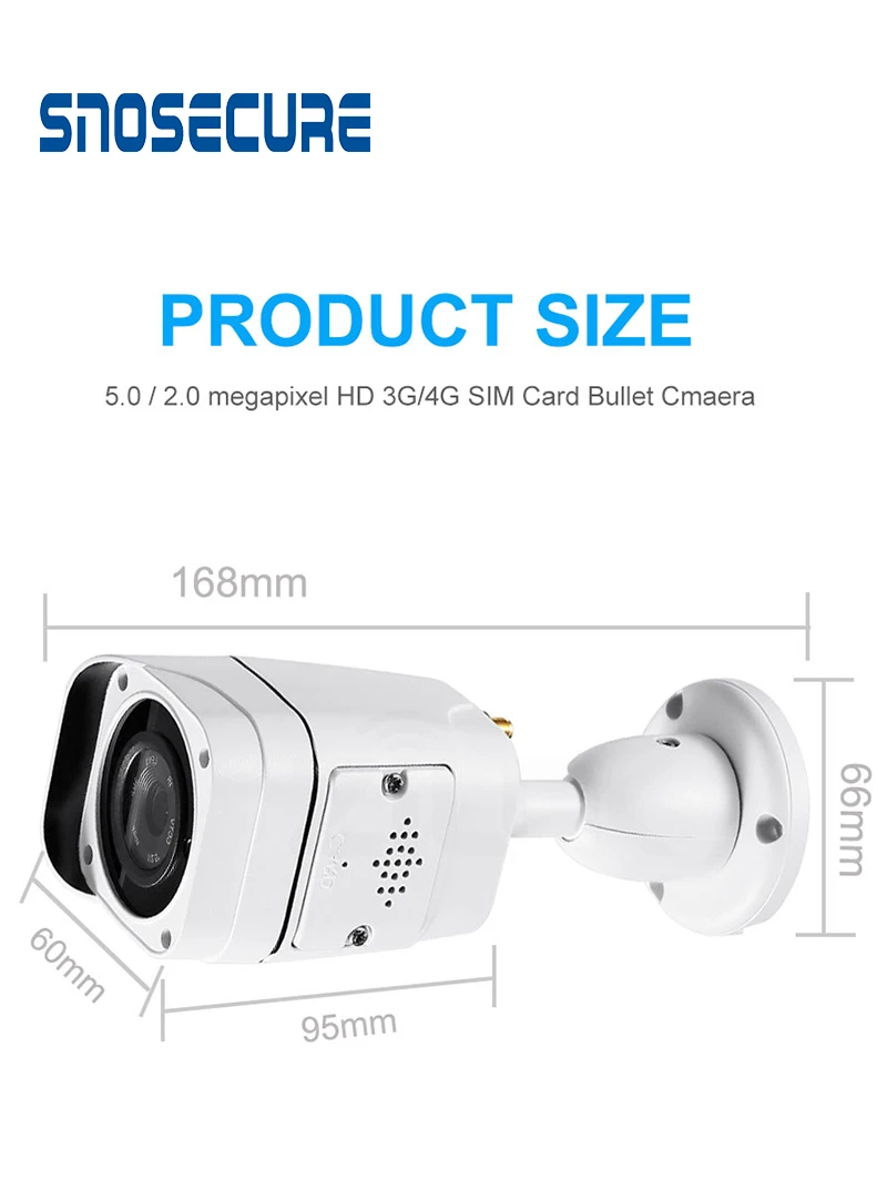 SNOSECURE 4G sim-карта IP камера 5MP HD беспроводная wifi наружная камера безопасности Пуля CCTV Металл P2P Onvif двухстороннее аудио приложение Camhi