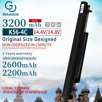 

Golooloo Laptop battery for Asus A31-K56 A32-K56 A41-K56 A42-K56 A56CM A56V A46C A46CA K46 K56 A46C A46 A56 R505C R550C s56c