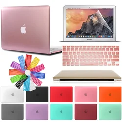 Coque de protection rigide pour ordinateur portable Apple Macbook Air 13/11 pouces/MacBook Pro 13/16/15 pouces, avec couvercle de clavier et protecteur d'écran 