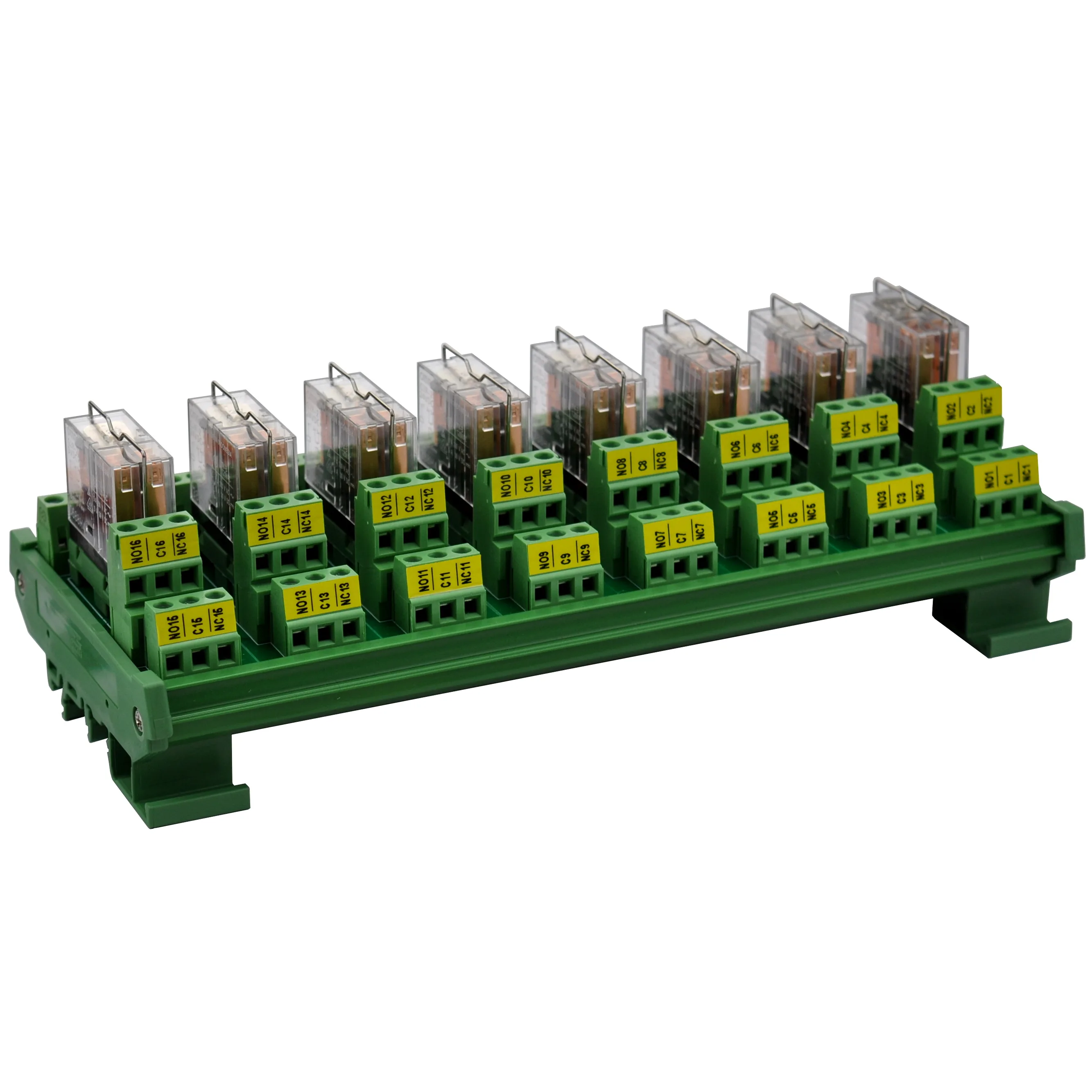 Электроника-салон DIN рейка крепление AC/DC 5V управление 8 DPDT 5Amp Подключаемый модуль интерфейса реле питания