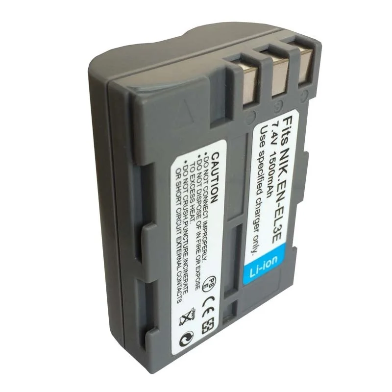 IG-EN-EL3e Replacement Lithium-Ion Battery for Nikon Digital SLR D700, D300, D200, D90, D80 Digital Camera Grey