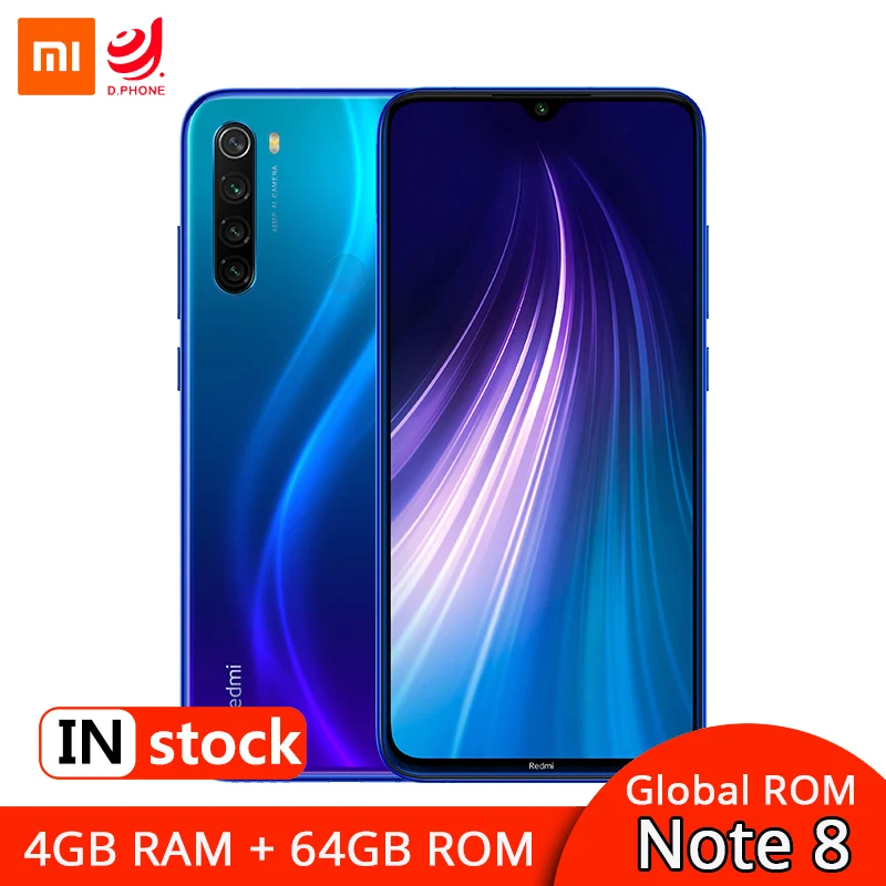 Global ROM Xiaomi Redmi Note 8 4GB 64GB Smartphone Snapdragon 665 Octa Core 6.3” Display 48MP Quad Camera 4000mAh Fast Charge Global ROM Xiaomi Redmi Note 8 4GB 64GB Smartphone Snapdragon 665 Octa Core 6.3” Display 48MP Quad Camera 4000mAh Fast Charge
