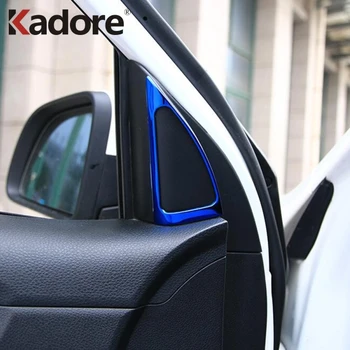 

For Kia Rio 4 X-line 2018 2019 Stainless Steel Front Door A Pillar Triangle Cover Trim Decoration Interior Accessories