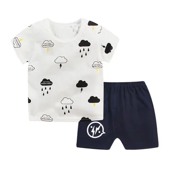 

Baby Gilr Clothes Quality Cotton Cartoon Kids Clothes Set Summer Short Sleeve Pants Causal Set Children's Clothing Boy Suit