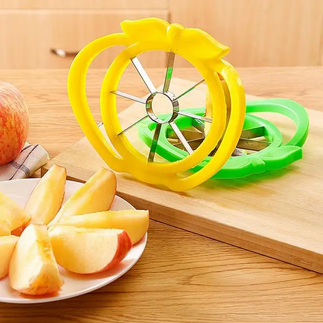 1pcs Gold Apple Cutter Slicer Stainless Steel Fruit Cutter Pear Peeler  Metal Vegetable Fruit Divider tools Bar Kitchen gadgets - AliExpress