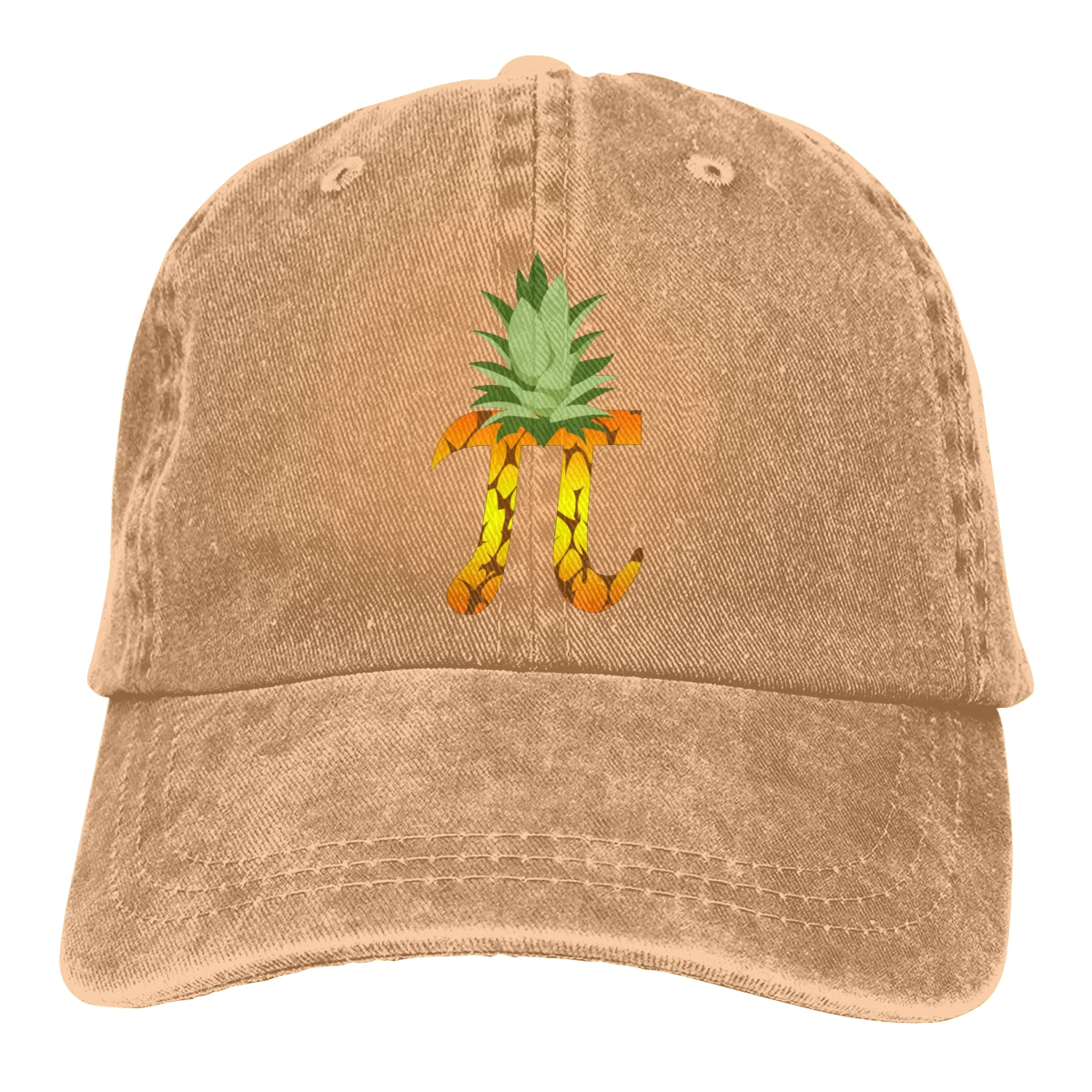 Pineapple Pi Casquette Deep Heather Унисекс Мужская и женская джинсовая бейсболка с ремешком Регулируемая шляпа для папы-гольфа - Цвет: Хаки