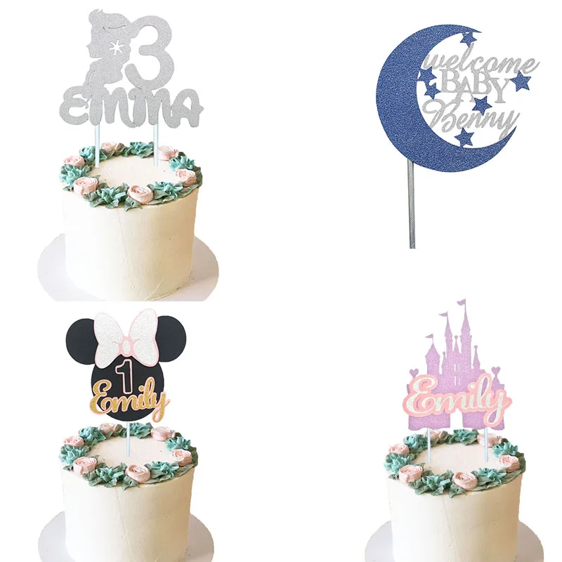 

Mermaid Birthday Party Cake Decorating Supplies Cake Topper Custom Name And Age Minnie Mouse Cake Topper Personalised For Girl