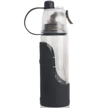 Собака путешествия бутылки с водой для прогулок, 3-в-1 диспенсер для воды для домашних животных со съемными Портативный дорожная собачья миска-охлаждающий туман с разбрызгивателем по невысокой