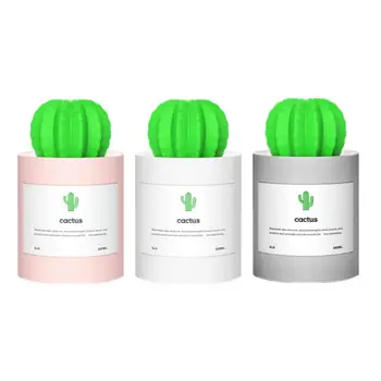 

USB USB Power Cute Cactus Essential Oil Diffuser Aroma Aromatherapy Night Light Fine Fog Humidifier Household Room Decor Car