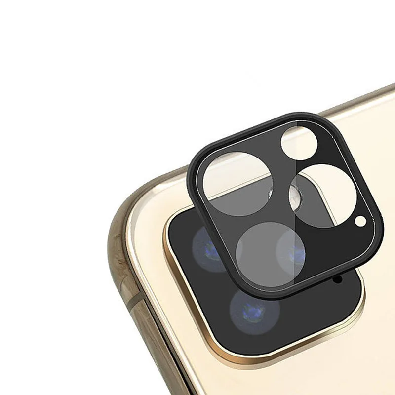 3D полный задний объектив камеры протектор экрана для IPhone 11 Pro макс. Закаленное стекло пленка алюминиевый объектив защитный чехол для IPhone 11