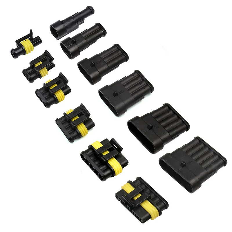 Sealed wire car connector plug-in 30 sets of bagged waterproof connector 1/2/3/4/5/6 hole