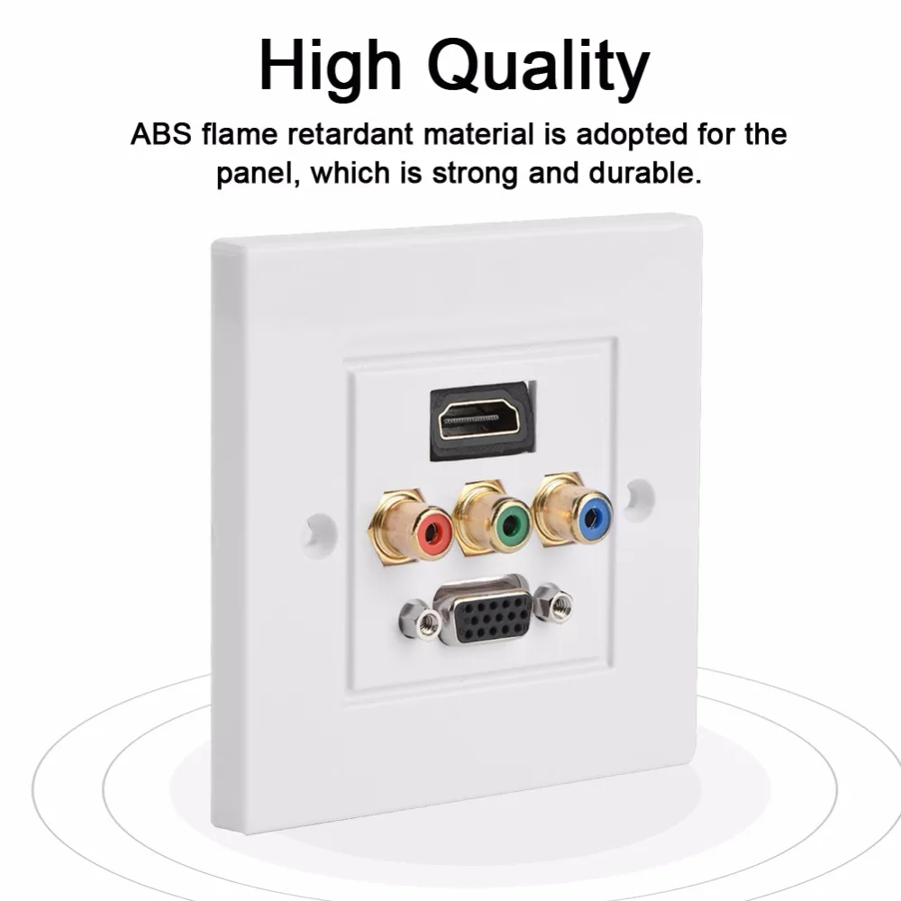 HDMI USB VGA 3RCA три-в-одном интегрированная мультимедийная настенная панель разъем для аудио-видео высокое качество интегрированная Мультимедийная панель