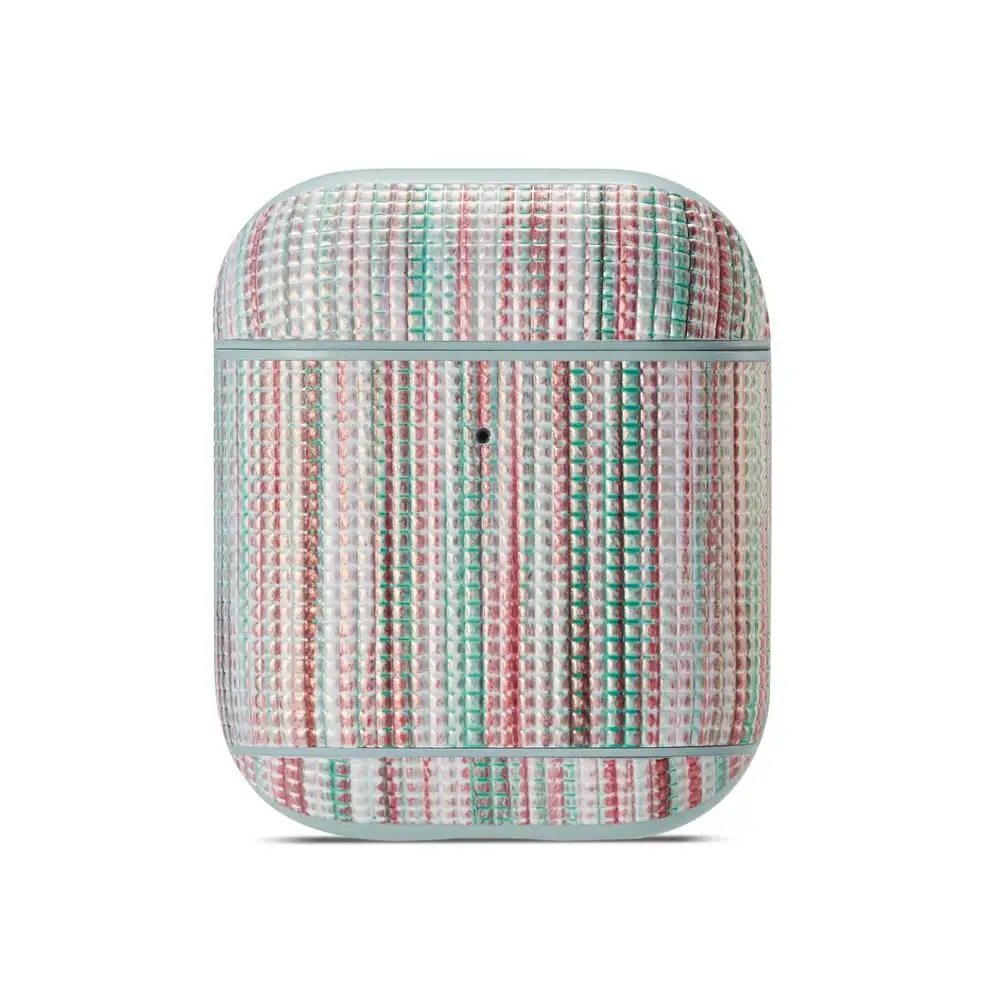 Colorful texture AirPods беспроводной цветной текстуры овчины наушники чехол для AirPods 1 AirPods 2 беспроводные наушники чехол - Цвет: Colorful texture
