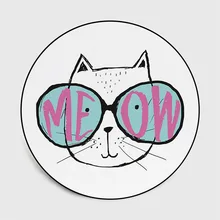 Мультяшный кот круглый дверной коврик для гостиной ванной комнаты детские коврики для спальни ковры компьютерный коврик на стул и на пол украшения