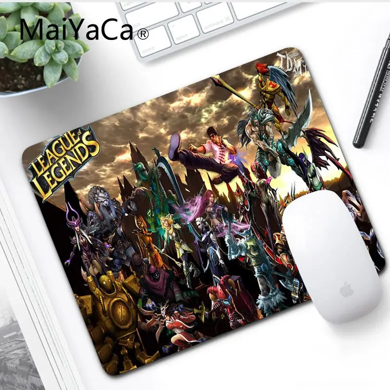 MaiYaCa дизайн Лига Легенд большой коврик для мыши PC компьютерный коврик игровой коврик для мыши - Цвет: No LockEdge 20x25cm