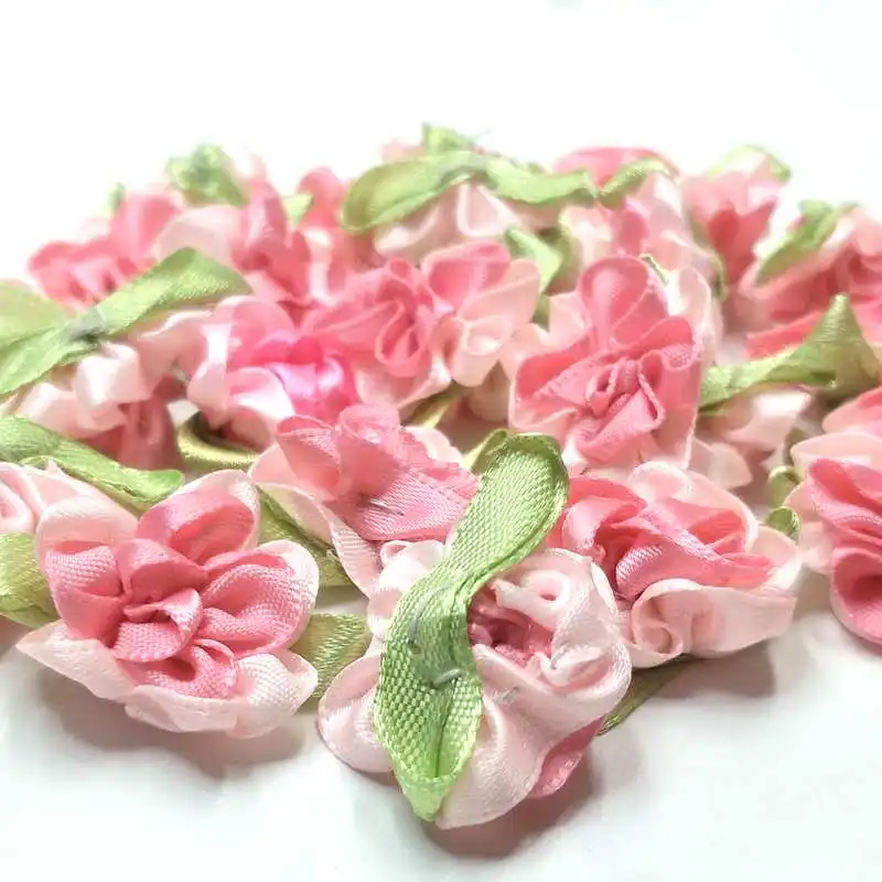 30 шт. декоративная лента с цветами и листьями|ribbon flowers appliques|apparel sewingflower flower |