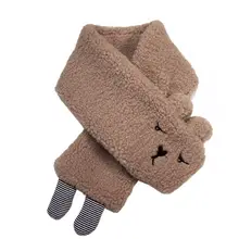 Зима; Детский шарф-хомут для мальчиков и девочек; шаль, Косынка с принтом в виде персонажей из мультфильма, теплые флисовые шарфы A69C