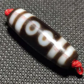 

Tiny Cinnabar Dots Lucky 5 EYES 11mm*33mm Tibetan Dzi Beads Big Wisdom Totem Amulets Talisman Treasure Free Shipping