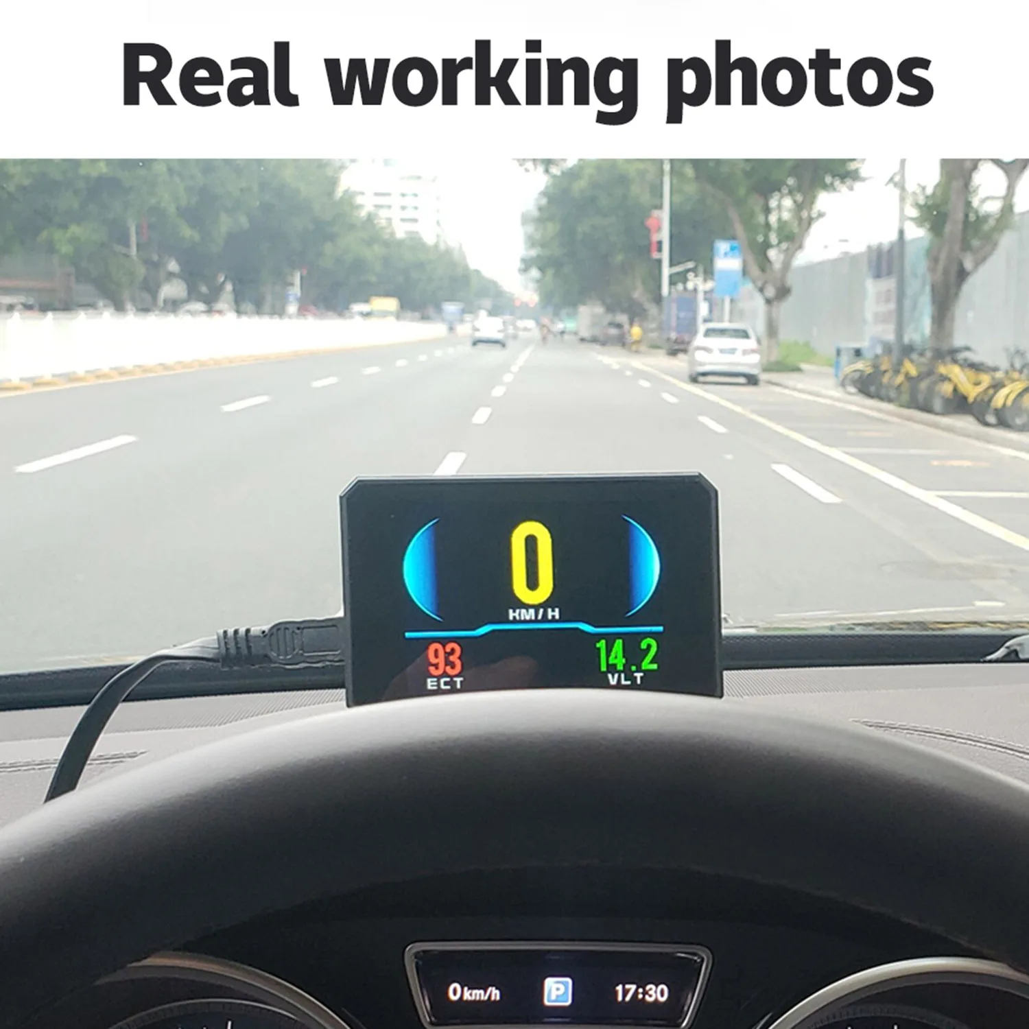 P16 дисплей OBD Smart HUD Автоматический цифровой измеритель OBD2 порт Предупреждение лобовое стекло сигнализация